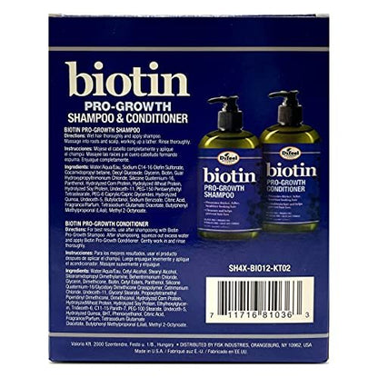 Difeel Pro-Growth Biotin Shampoo & Conditioner 2-PC Gift Set for Thinning Hair & Hair Loss, Paraben Free, 24 Fl Oz Each Avelisse