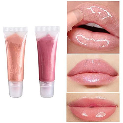 6-Pack Clear Empty Lip Gloss Tubes – 8ml Refillable Mini Cosmetic Containers for DIY Lip Balm, Travel & Makeup