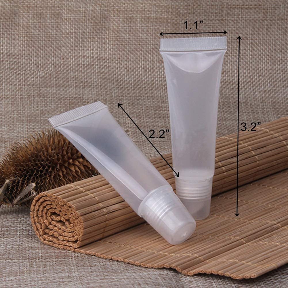 6-Pack Clear Empty Lip Gloss Tubes – 8ml Refillable Mini Cosmetic Containers for DIY Lip Balm, Travel & Makeup - görsel 9