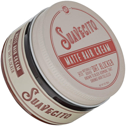 Suavecito Matte Hair Cream with DHT Blocker – Light Hold, Low Shine, Thinning Hair Styling (4 oz) Avelisse