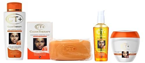 CT+ Clear Therapy Extra Lightening Skin Care Set - Cream, Lotion, Soap & Serum Avelisse