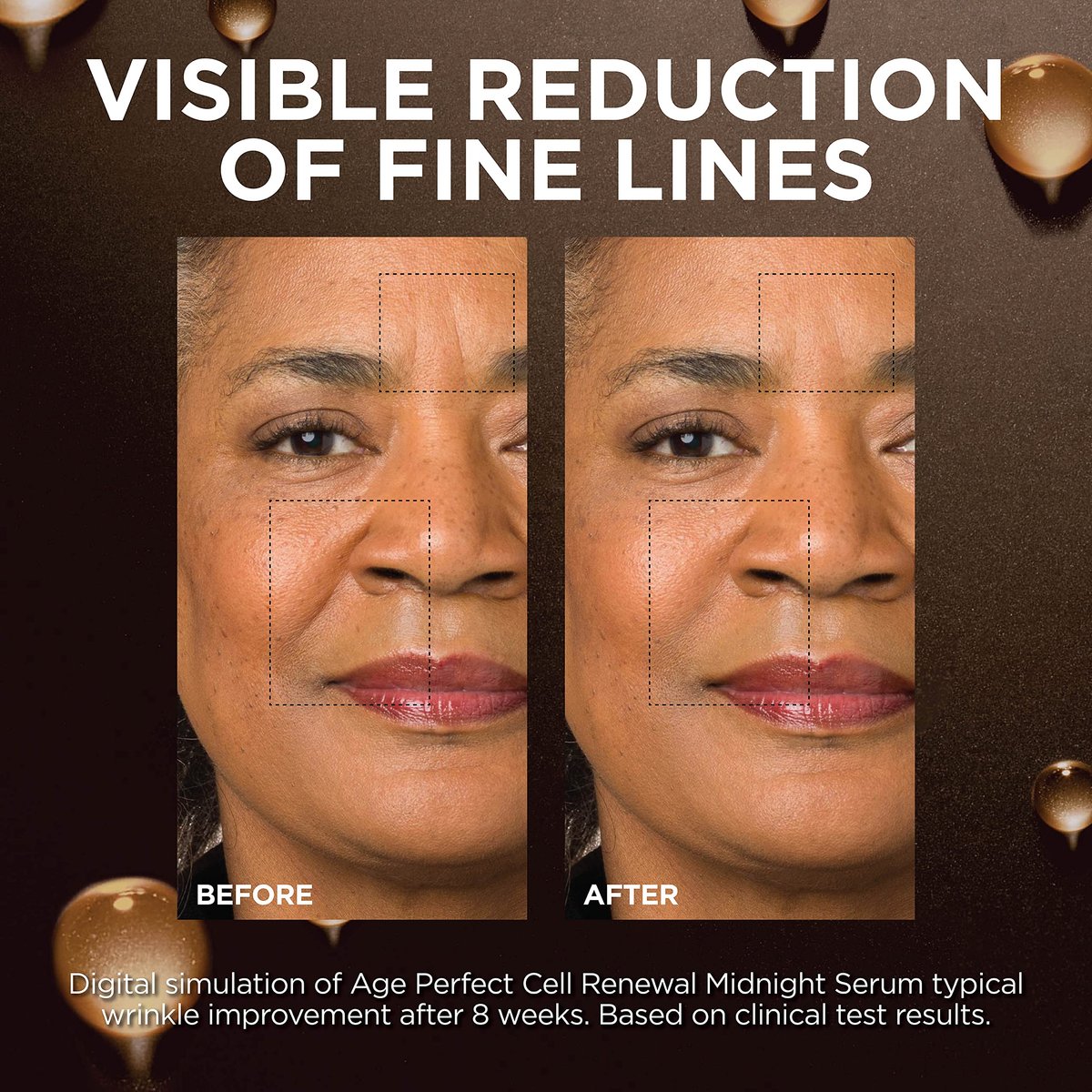 L'Oreal Paris Age Perfect Anti-Aging Midnight Face Serum – 1 oz with Eye Cream Sample Avelisse