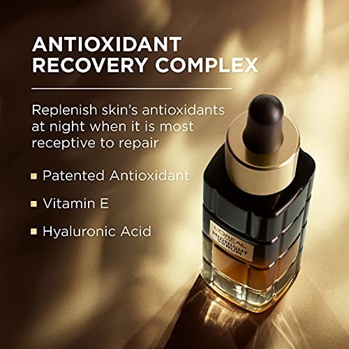 L'Oreal Paris Age Perfect Anti-Aging Midnight Face Serum – 1 oz with Eye Cream Sample Avelisse