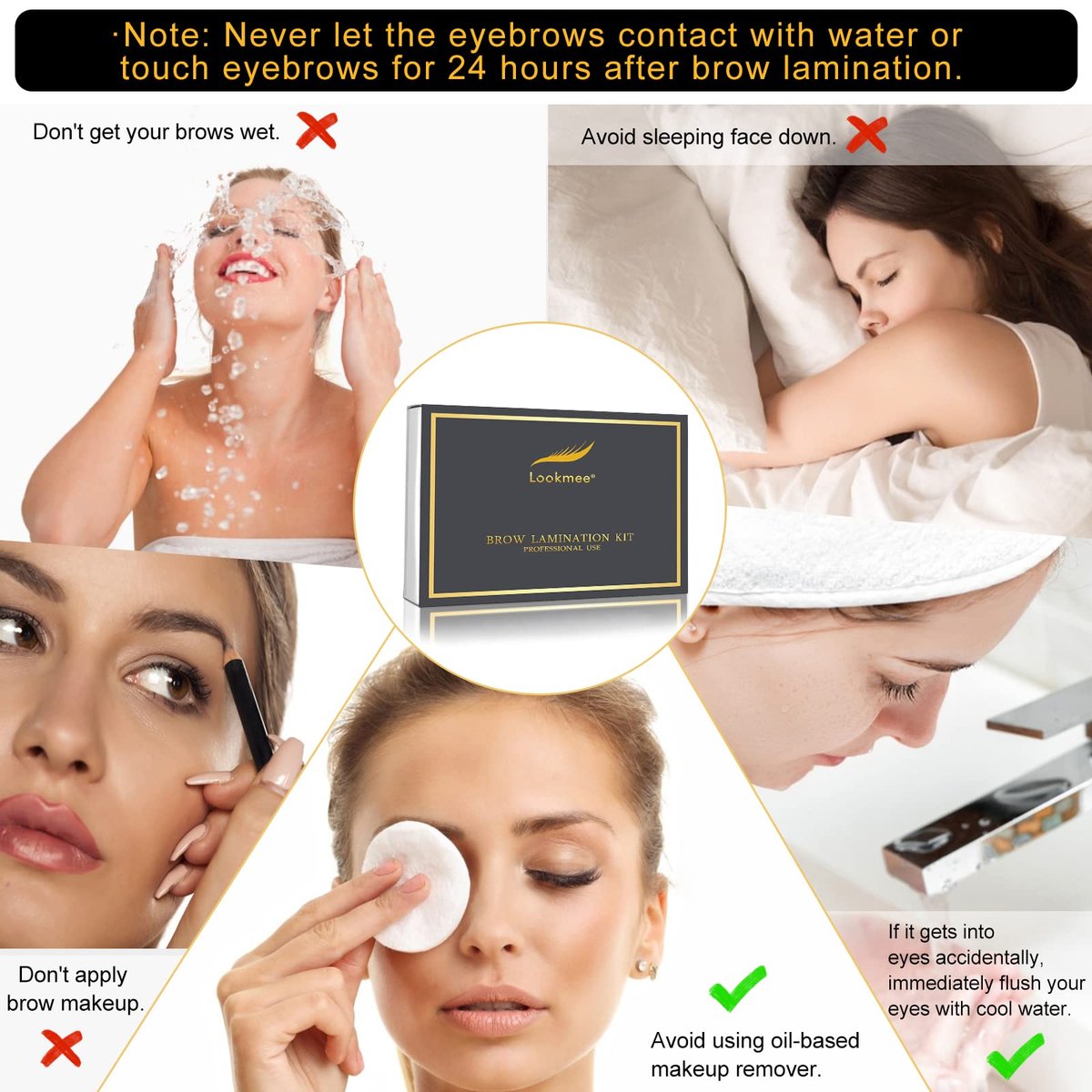 Lookmee 5-in-1 Lash Lift & Eyebrow Lamination Kit - Professional DIY Eyelash Curler & Perm Kit, At-Home Long Lasting Salon Results, Beginner Friendly Avelisse
