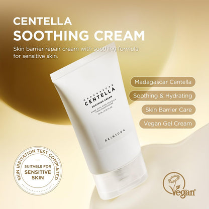SKIN1004 Centella Soothing Cream - Korean Centella Asiatica Face Moisturizer for Sensitive Skin, 2.53 fl oz Avelisse