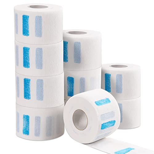 IOOROSE 10 Rolls Disposable Barber Paper Neck Strips - 1000 Count Professional Stretchy Paper Neck Bands for Hair Salons & Barber Shops Avelisse