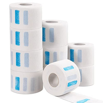 IOOROSE 10 Rolls Disposable Barber Paper Neck Strips - 1000 Count Professional Stretchy Paper Neck Bands for Hair Salons & Barber Shops Avelisse