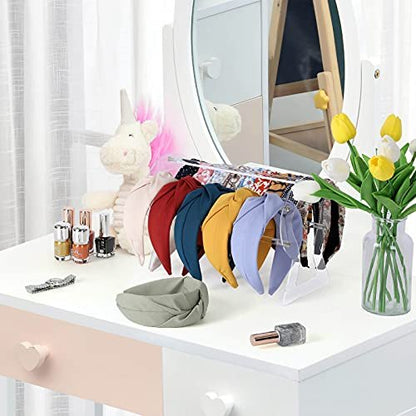Clear Acrylic Headband Holder – 12 Slot Hairband Organizer & Display Stand for Women & Girls