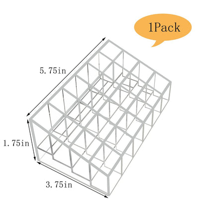 XINGLIAN 24 Slot Clear Acrylic Lipstick Holder - Rotating Lipstick Organizer for Cosmetics Avelisse