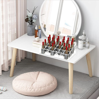 XINGLIAN 24 Slot Clear Acrylic Lipstick Holder - Rotating Lipstick Organizer for Cosmetics Avelisse