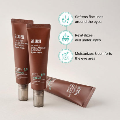 ACWELL Licorice pH Balancing Intensive Anti-Wrinkle Eye Cream - Dark Circles, Puffiness, Peptides, Licorice Water, Anti-Aging, 1.01 fl oz Avelisse