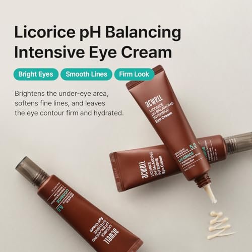 ACWELL Licorice pH Balancing Intensive Anti-Wrinkle Eye Cream - Dark Circles, Puffiness, Peptides, Licorice Water, Anti-Aging, 1.01 fl oz Avelisse