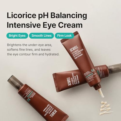 ACWELL Licorice pH Balancing Intensive Anti-Wrinkle Eye Cream - Dark Circles, Puffiness, Peptides, Licorice Water, Anti-Aging, 1.01 fl oz Avelisse