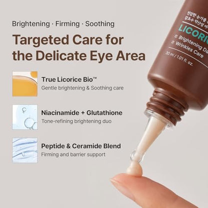 ACWELL Licorice pH Balancing Intensive Anti-Wrinkle Eye Cream - Dark Circles, Puffiness, Peptides, Licorice Water, Anti-Aging, 1.01 fl oz Avelisse