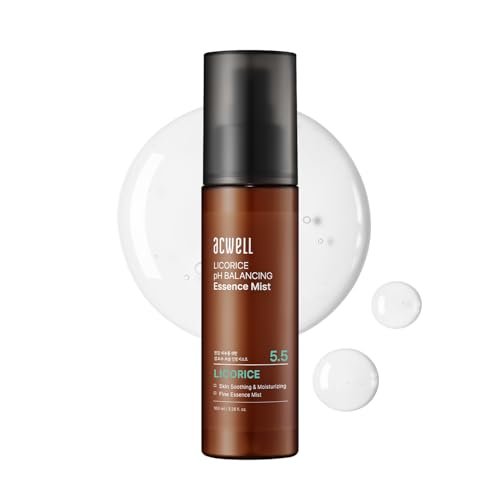 ACWELL Licorice pH Balancing Essence Hydrating Face Mist – Ultra-Fine Mist with Triple Hyaluronic Acid & Panthenol for Sensitive Skin, 3.38 fl oz Avelisse