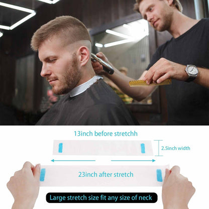 IOOROSE 5 Rolls Disposable Neck Strips for Barber Shop - Professional Stretchy Paper Hairdressing & Haircut Accessory Tool