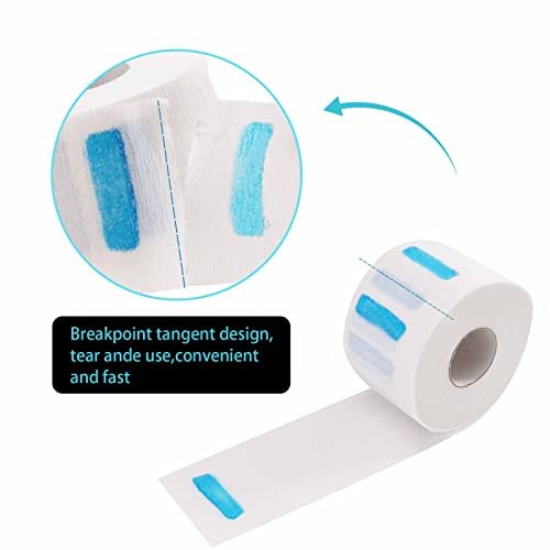 IOOROSE 5 Rolls Disposable Neck Strips for Barber Shop - Professional Stretchy Paper Hairdressing & Haircut Accessory Tool - görsel 10
