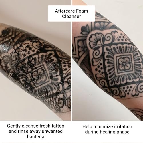 Stories & Ink Tattoo Care Aftercare Foam Cleanser – Gentle Sulfate-Free Tattoo Soap for Fresh Tattoos, Fragrance-Free Daily Wash, 5.1 Fl Oz Avelisse