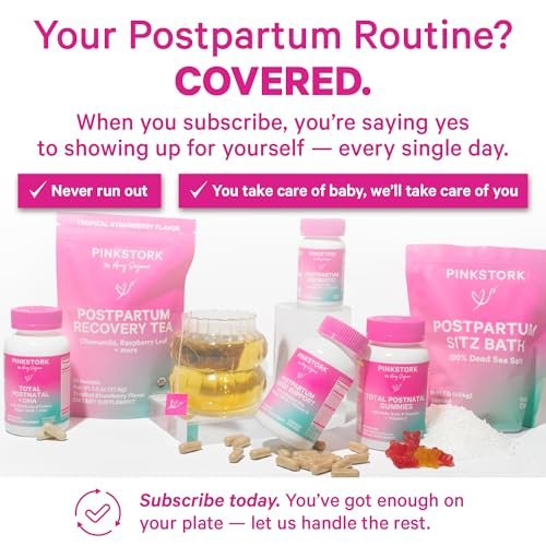 Pink Stork Postpartum Sitz Bath Soak - Unscented Dead Sea Salt for Perineal Care & Recovery, 16 oz Avelisse