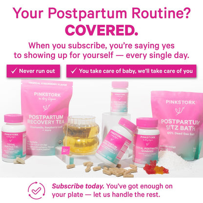 Pink Stork Postpartum Sitz Bath Soak - Unscented Dead Sea Salt for Perineal Care & Recovery, 16 oz Avelisse