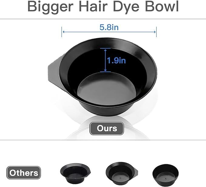 NOUSV 20 Pcs Hair Dye Brush and Bowl Set – Complete Hair Coloring Kit for DIY Salon at Home - görsel 6