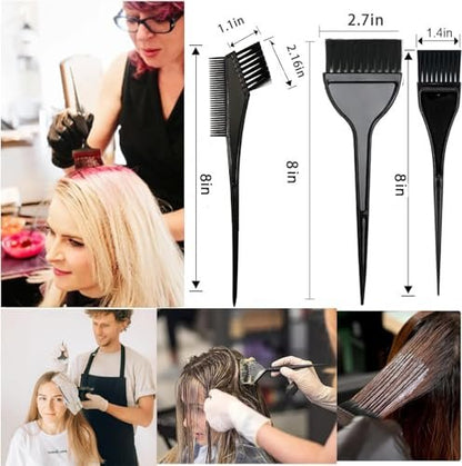 NOUSV 20 Pcs Hair Dye Brush and Bowl Set – Complete Hair Coloring Kit for DIY Salon at Home