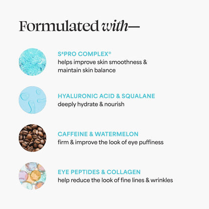 TULA 24-7 Power Swipe Hydrating Eye Balm - Dark Circle Treatment, Instant Brightening, Portable 0.23oz Avelisse