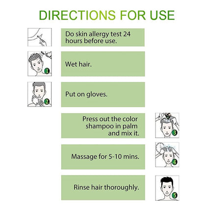Dexe Hair Dye Shampoo - 14.1 Fl Oz | Black Hair Color Shampoo for Gray Coverage, Men & Women Avelisse