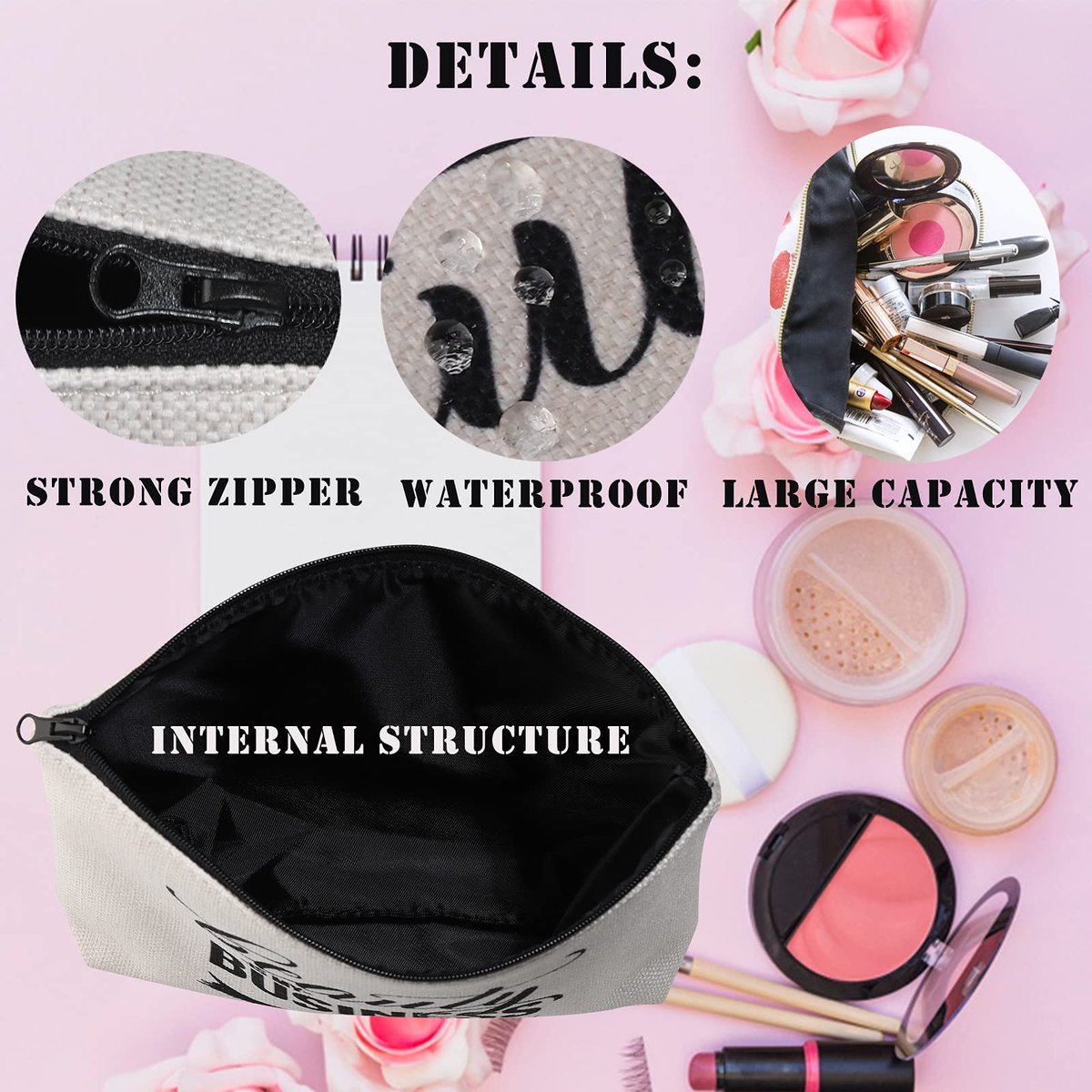 BDPWSS Dragonfly Travel Pouch – Memorial Gift – Sympathy – My Mind Still Talks To You – My Heart Still Looks For You – Cosmetic Makeup Bag (Dragonfly at Peace) - görsel 11