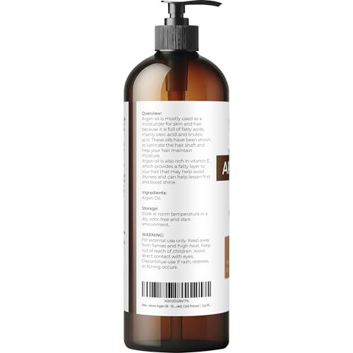 velona 100% Pure Argan Oil - 16 Fl Oz | Cold Pressed, Unrefined for Skin, Hair, Nails & Face Avelisse