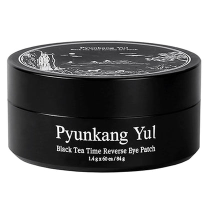 Pyunkang Yul Black Tea Time Reverse Eye Patch – Anti-Aging, Deep Nourishing with Low-Molecular Collagen & Kombucha (60 Count) Avelisse