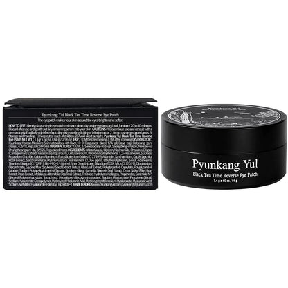 Pyunkang Yul Black Tea Time Reverse Eye Patch – Anti-Aging, Deep Nourishing with Low-Molecular Collagen & Kombucha (60 Count) Avelisse