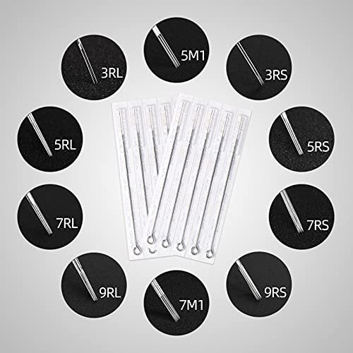 JimKing 100-Piece Disposable Tattoo Needles & Tips Set – Mixed Assorted Sterilized Needles for Professional & Beginner Tattoo Artists - görsel 4