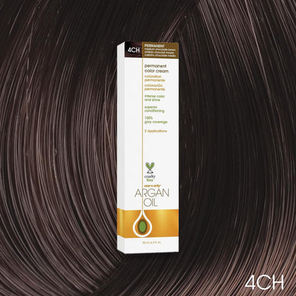 One N' Only Permanent Hair Color - 4CH Medium Chocolate Brown - Argan Oil Infused Hair Dye for Rich, Gray Coverage (3 oz)