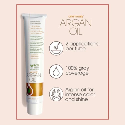 One N' Only Permanent Hair Color - 4CH Medium Chocolate Brown - Argan Oil Infused Hair Dye for Rich, Gray Coverage (3 oz) - görsel 5
