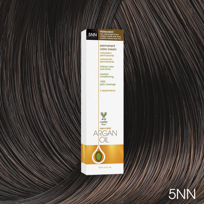 One N' Only Permanent Hair Color - 5NN Rich Natural Light Brown - 3 oz - Argan Oil Infused Hair Dye with Gray Coverage