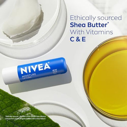 NIVEA Moisturizing Must-Haves Skin Care Set – Essentially Enriched Hand Cream 2.6 oz (Pack of 2) + Moisture Lip Care Lip Balm 0.17 oz (Pack of 2), 4-Piece Set for Dry Skin Avelisse