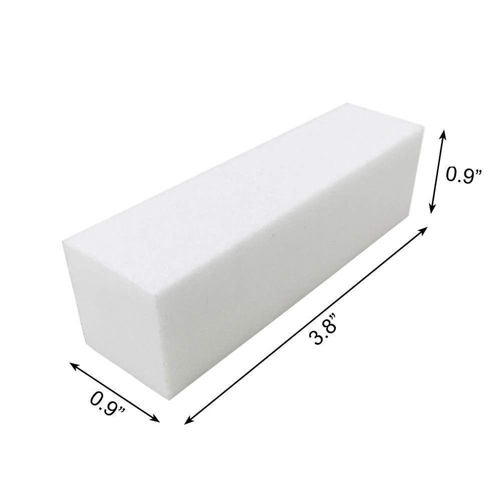 BlingKingdom 10-Pack White Nail Buffer Blocks - 4-Way Professional Nail Files for Gel, Natural & Acrylic Nails - görsel 8