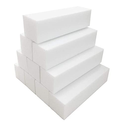 BlingKingdom 10-Pack White Nail Buffer Blocks - 4-Way Professional Nail Files for Gel, Natural & Acrylic Nails - görsel 2