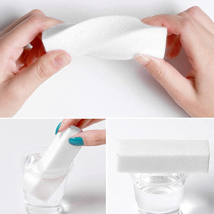 BlingKingdom 10-Pack White Nail Buffer Blocks - 4-Way Professional Nail Files for Gel, Natural & Acrylic Nails
