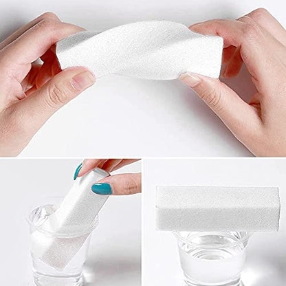 BlingKingdom 10-Pack White Nail Buffer Blocks - 4-Way Professional Nail Files for Gel, Natural & Acrylic Nails