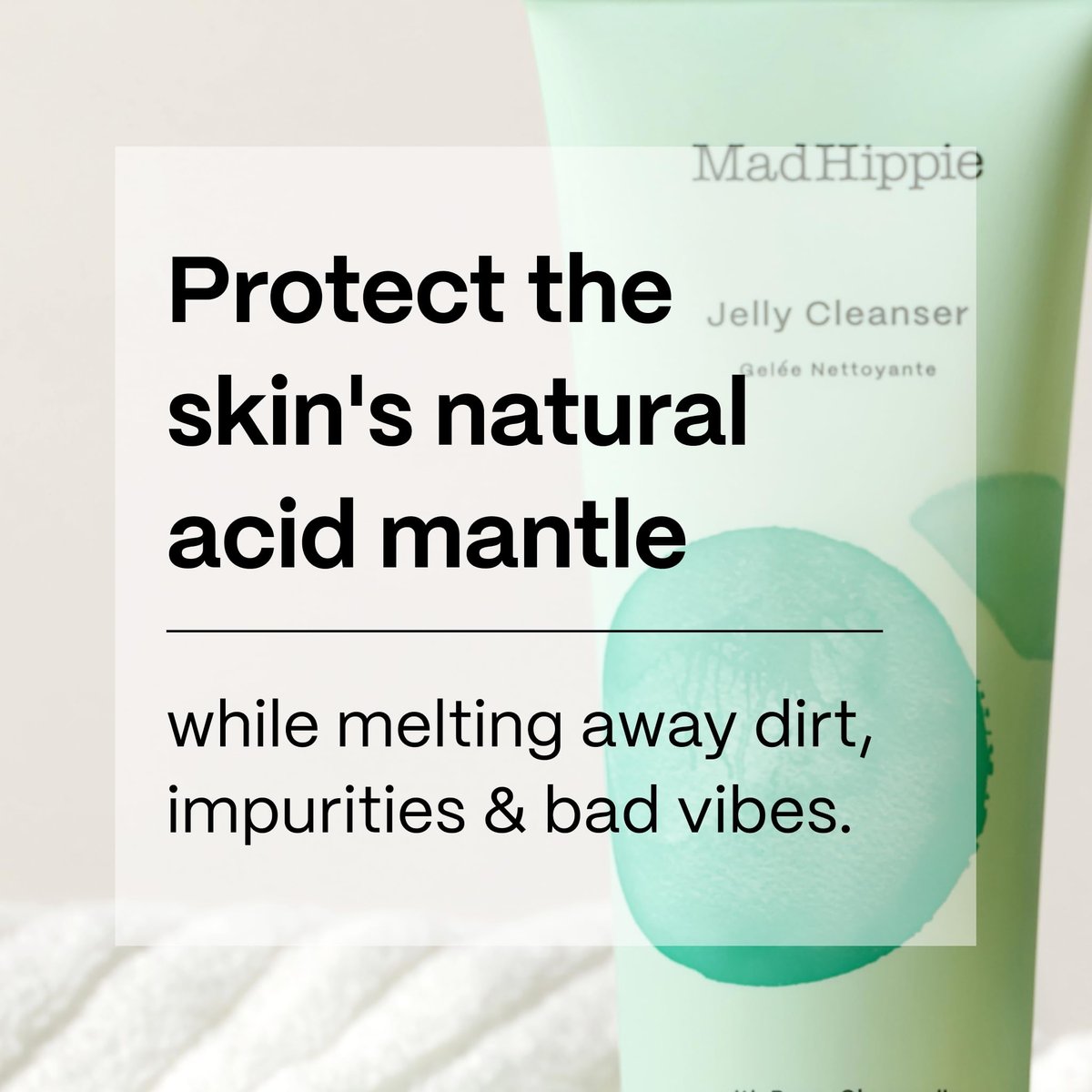 Mad Hippie Gel Cleanser - Jelly to Milky Hydrating Face Wash with Rose, Chamomile, and Hyaluronic Acid, 4 FL OZ Avelisse