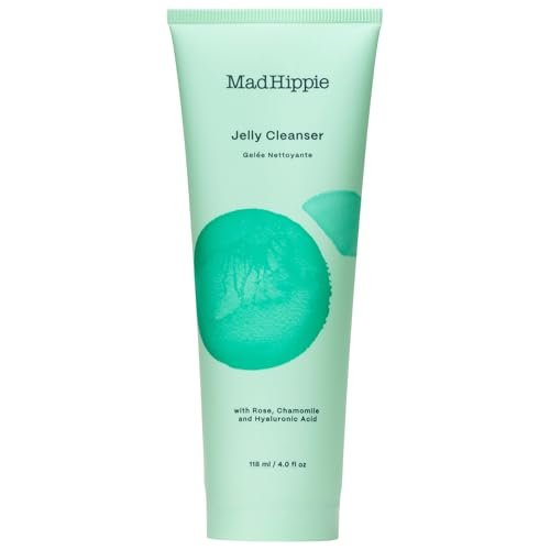 Mad Hippie Gel Cleanser - Jelly to Milky Hydrating Face Wash with Rose, Chamomile, and Hyaluronic Acid, 4 FL OZ Avelisse