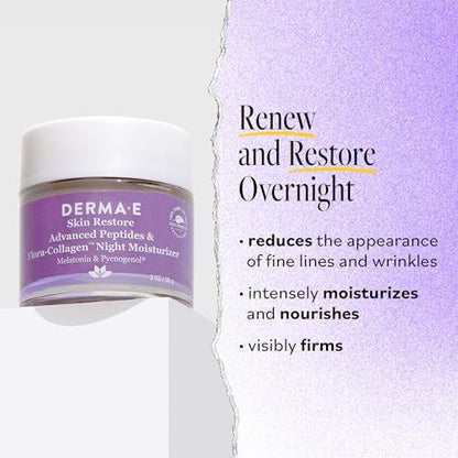 Derma E Advanced Peptides & Flora-Collagen Night Moisturizer - 2 oz Avelisse