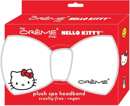The Creme Shop x Hello Kitty Classic White Teddy Headband – Soft Fluffy Spa Headband for Skincare & Face Washing Avelisse