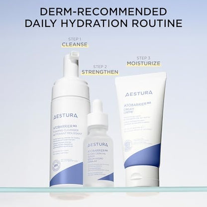 AESTURA ATOBARRIER365 Gentle pH-Balanced Foaming Cleanser with Ceramides - Korean Face Wash for Moisture Barrier Repair, Hydrating Formula for Dry Skin, 150ML / 5.07 oz