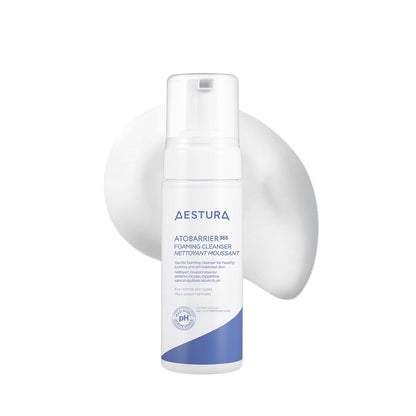 AESTURA ATOBARRIER365 Gentle pH-Balanced Foaming Cleanser with Ceramides - Korean Face Wash for Moisture Barrier Repair, Hydrating Formula for Dry Skin, 150ML / 5.07 oz