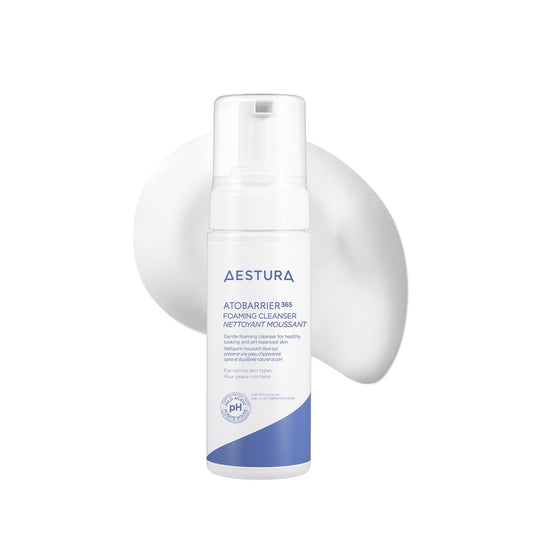 AESTURA ATOBARRIER365 Gentle pH-Balanced Foaming Cleanser with Ceramides - Korean Face Wash for Moisture Barrier Repair, Hydrating Formula for Dry Skin, 150ML / 5.07 oz