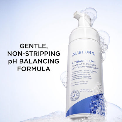 AESTURA ATOBARRIER365 Gentle pH-Balanced Foaming Cleanser with Ceramides - Korean Face Wash for Moisture Barrier Repair, Hydrating Formula for Dry Skin, 150ML / 5.07 oz