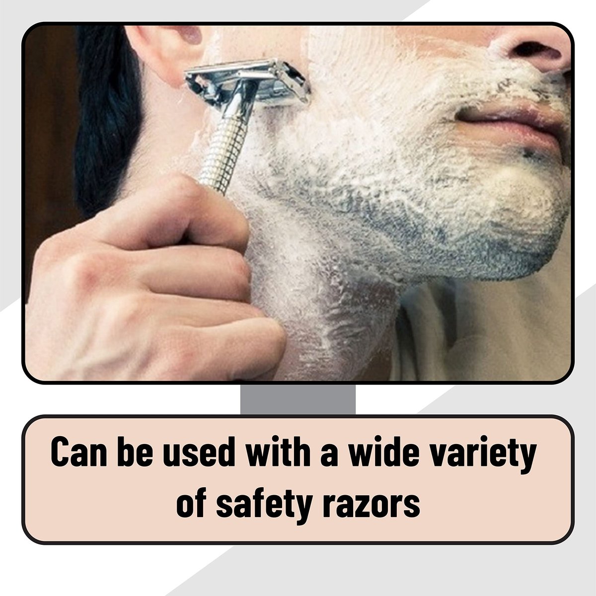 Bates Double Edge Safety Razor Blades for Men - Stainless Steel, 40 Pack, Premium Shaving Blades - görsel 7
